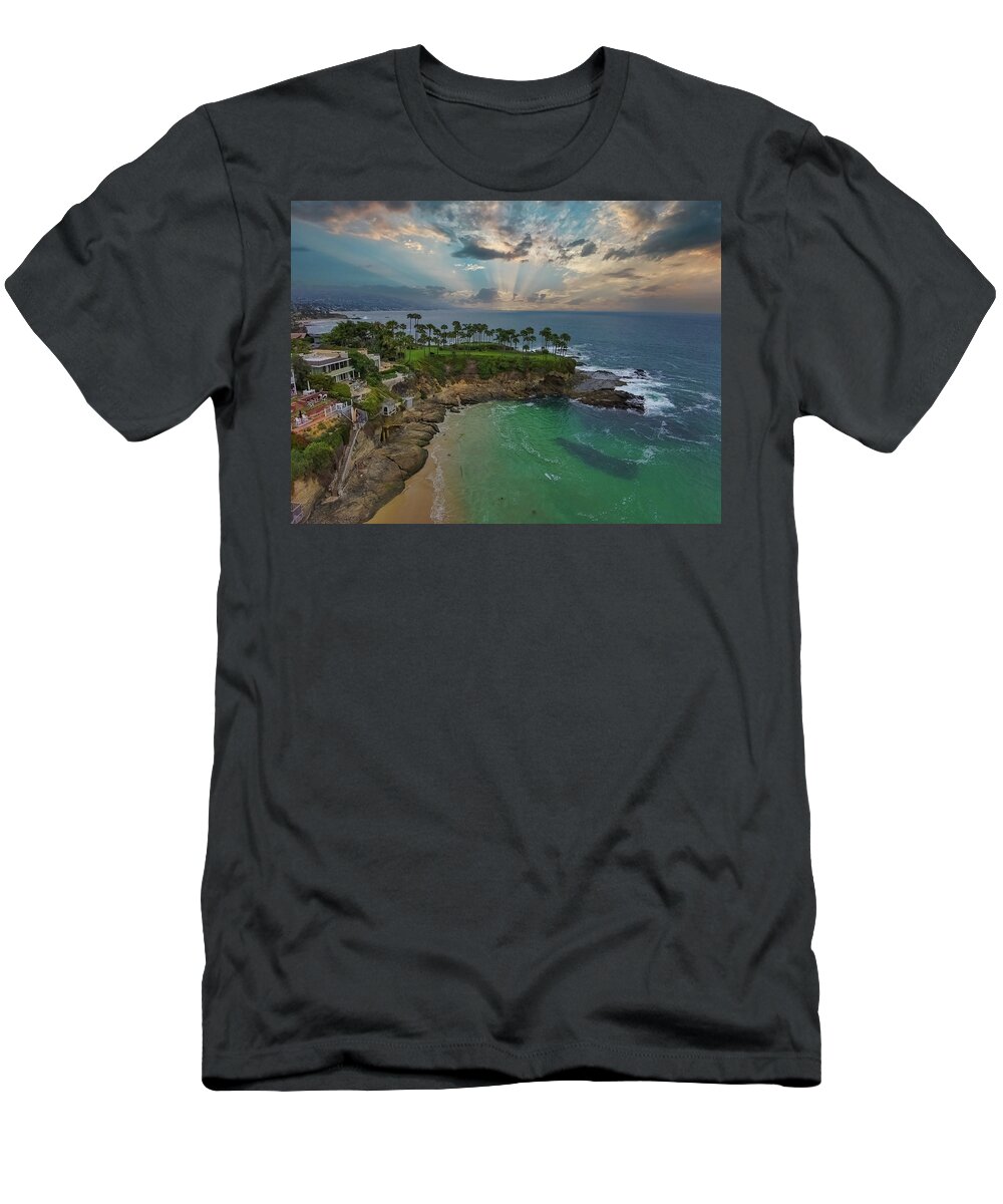 Beach T-Shirt featuring the photograph Powerful Clouds Over Crescent Bay by Marcus Jones