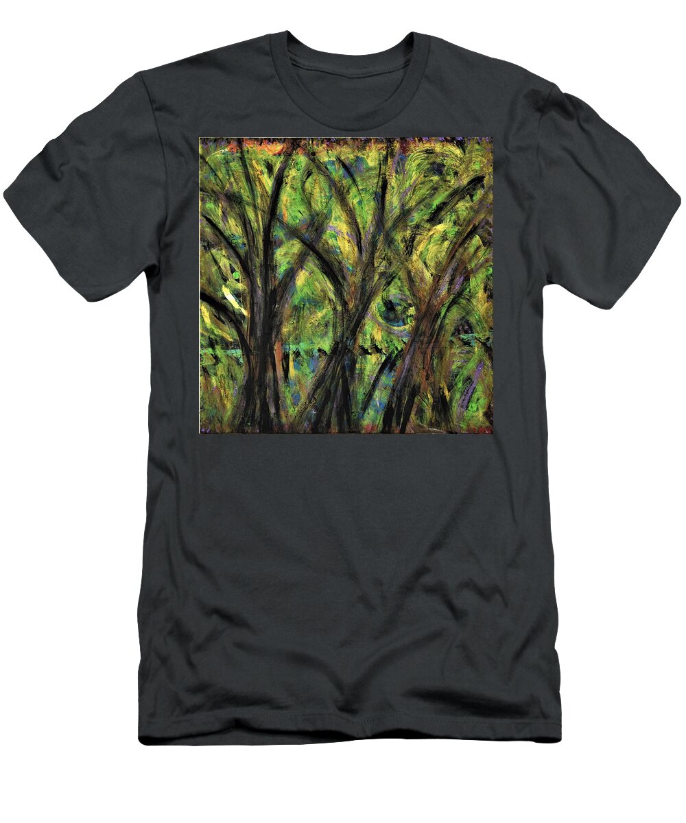 Fall T-Shirt featuring the painting Prairie Gusting by Pam O'Mara