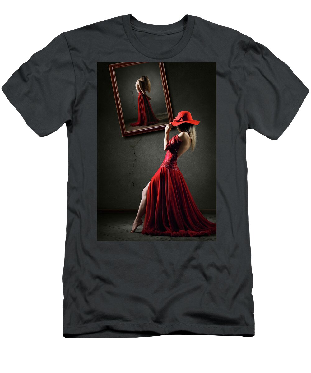 Woman T-Shirt featuring the photograph Pretense by Johan Swanepoel