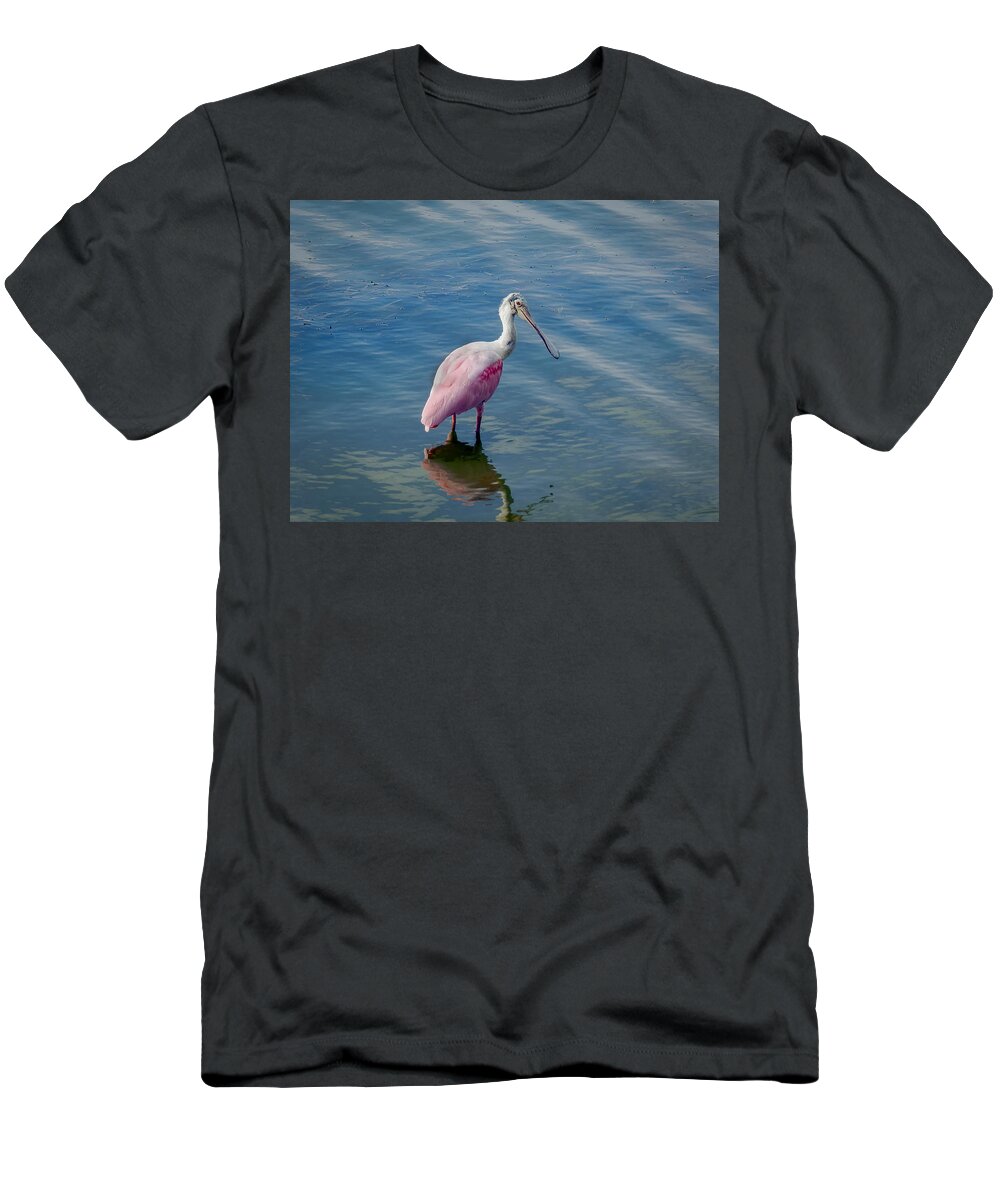 Spoonbill T-Shirt featuring the photograph Pretty in Pink by Laura Putman