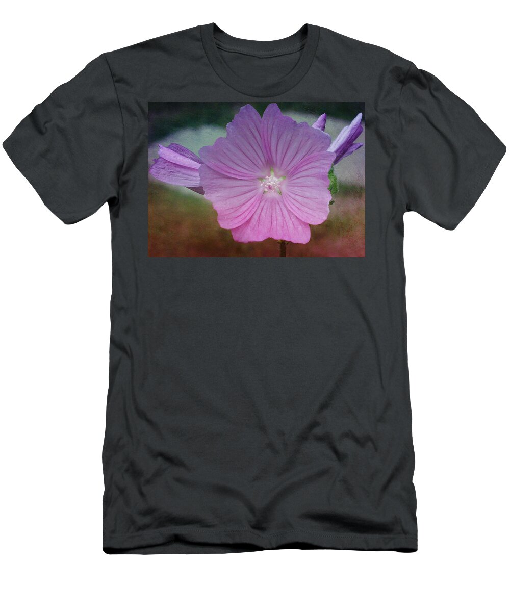 Pink T-Shirt featuring the mixed media Pretty in Pink by Moira Law