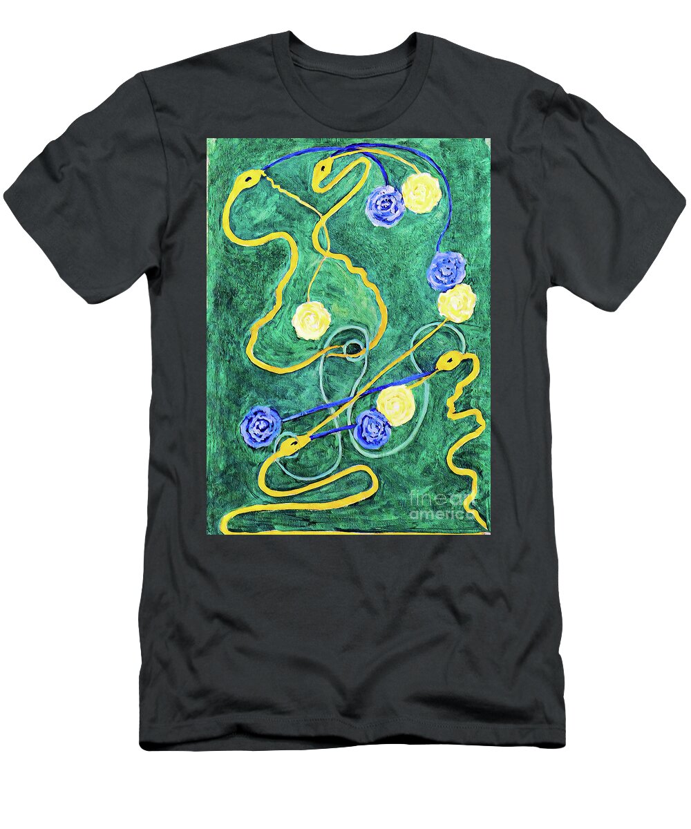 Abstract T-Shirt featuring the painting Primordal Chaos Number 9 Group 1 by Hilma Af Klint 1907 by Hilma af Klint
