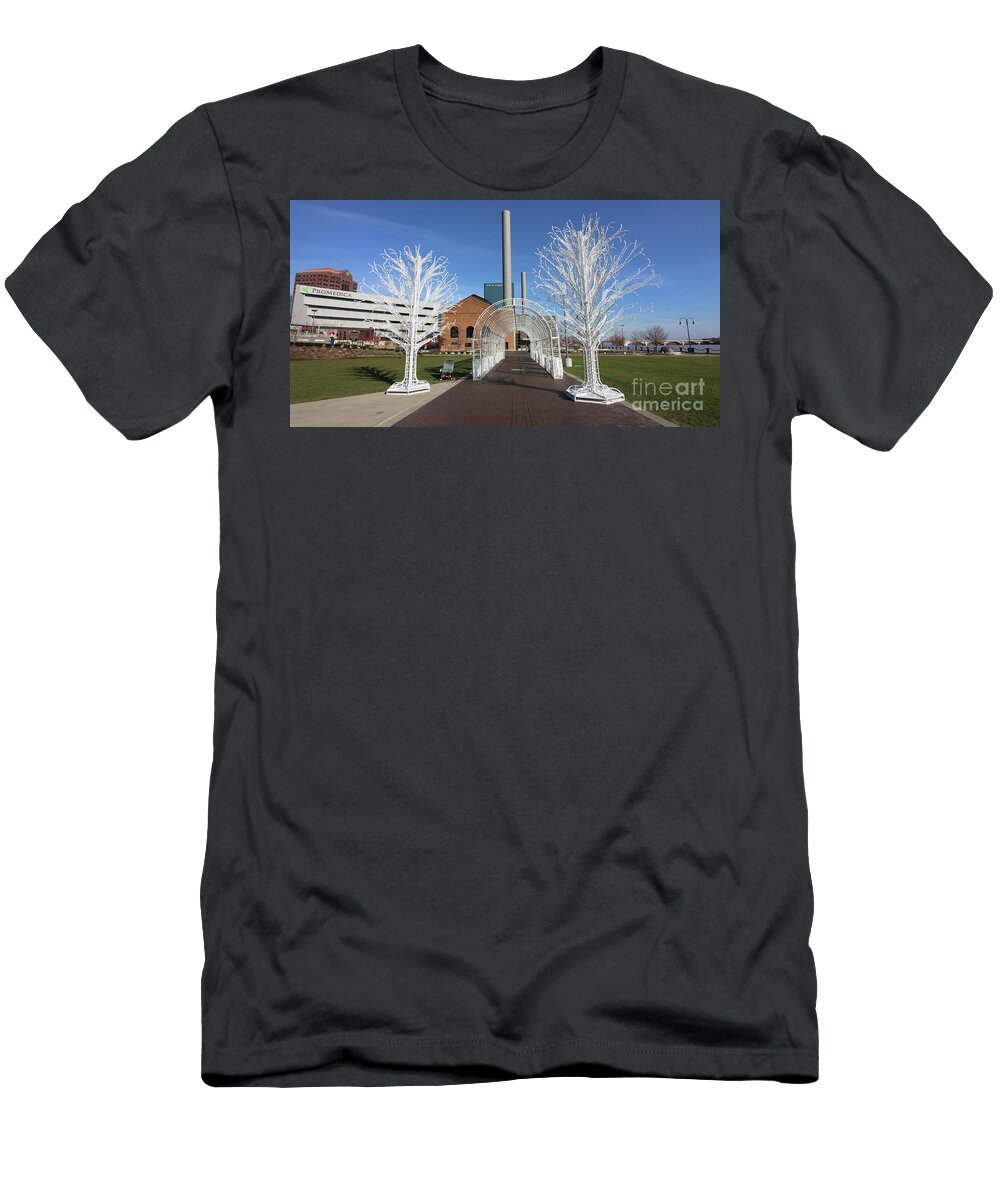 Promenade Park T-Shirt featuring the photograph Promenade Park Decorated for Christmas 3444 by Jack Schultz