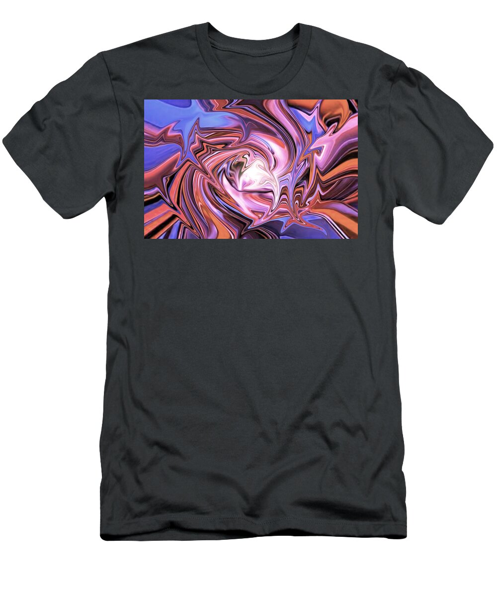Digital T-Shirt featuring the digital art Psychedelic Flashback by Ronald Mills