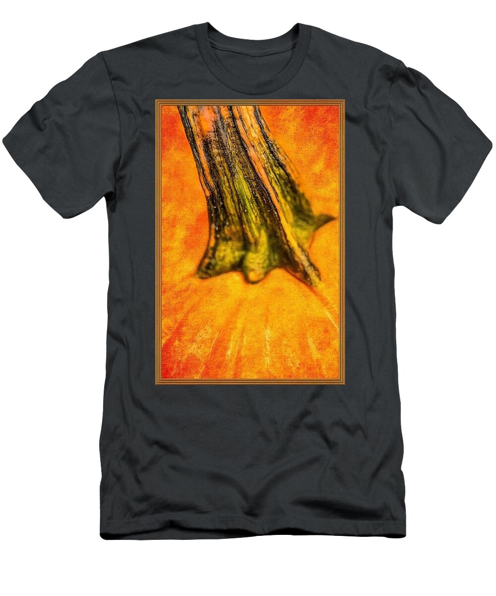 Pumpkin T-Shirt featuring the painting Pumpkin Stalk by Juliette Becker