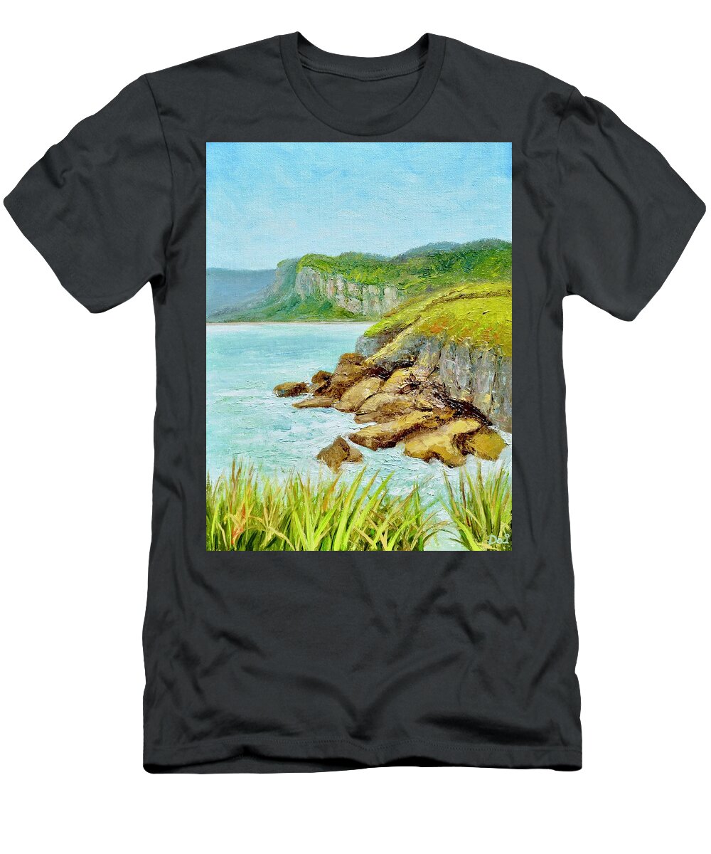 Rocks T-Shirt featuring the painting Punakaiki, West Coast, NZ by Dai Wynn