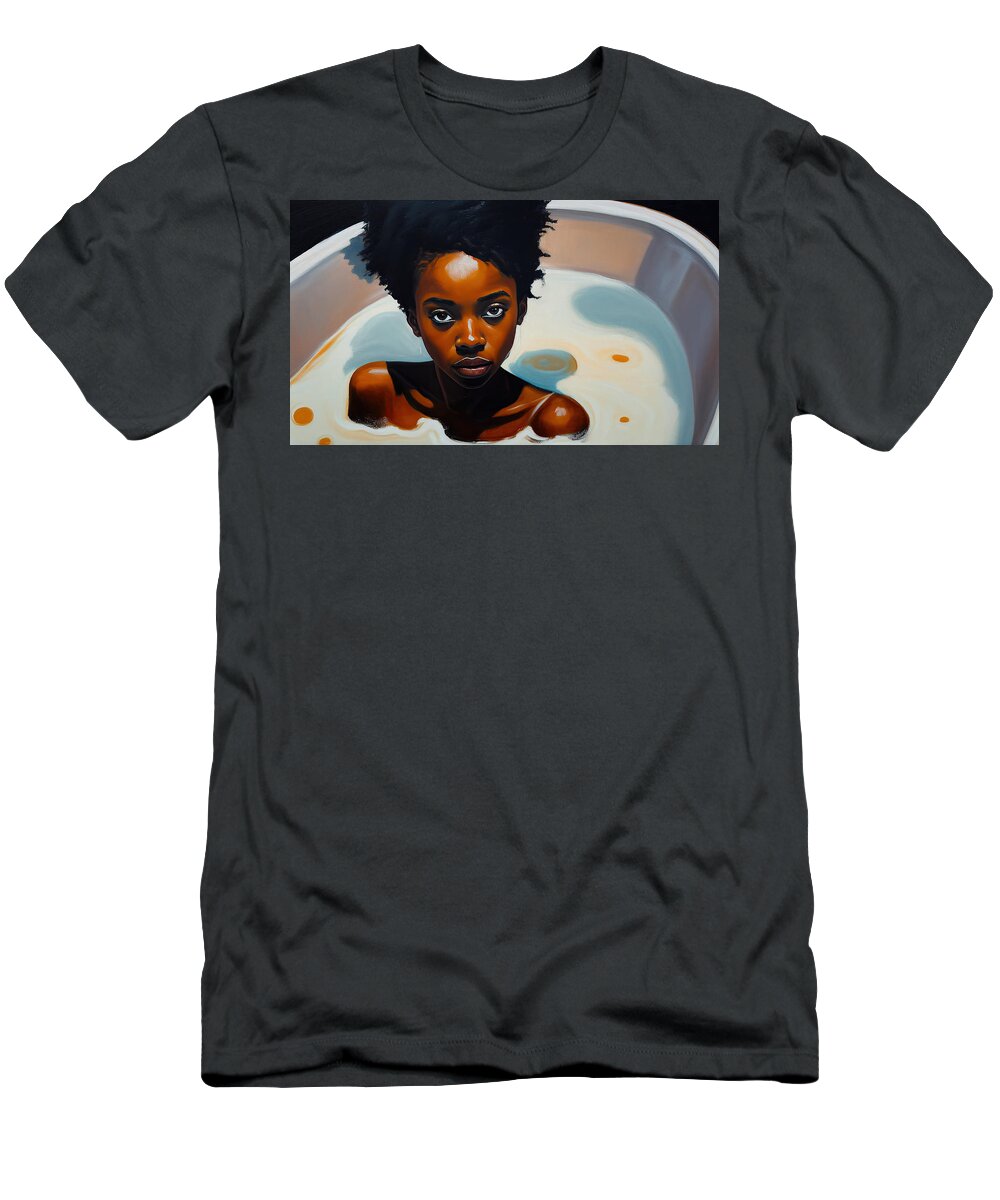 Pure T-Shirt featuring the painting Pure innocence by My Head Cinema