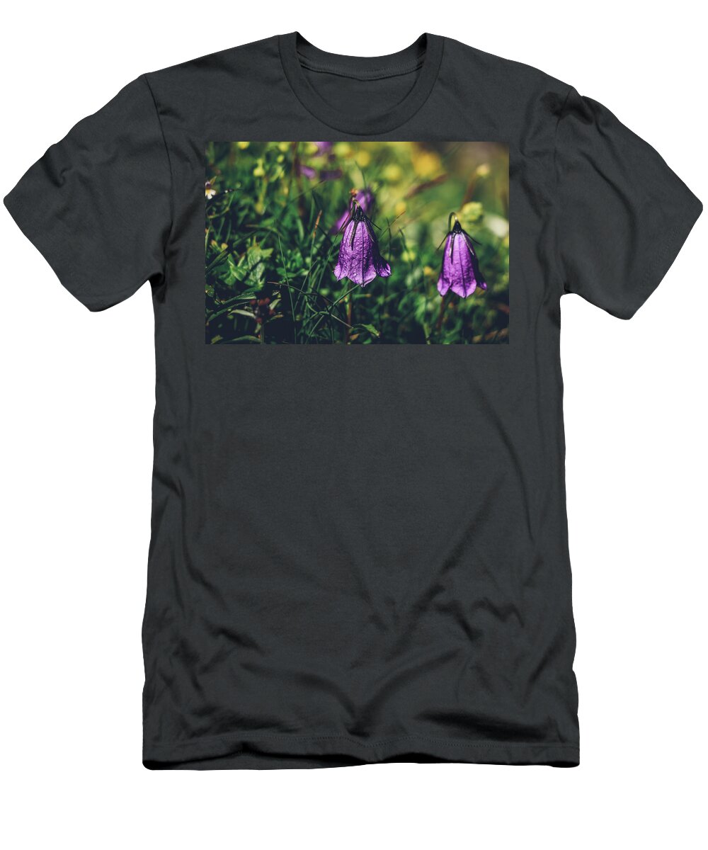 Springtime T-Shirt featuring the photograph Purple Campanula scheuchzeri by Vaclav Sonnek