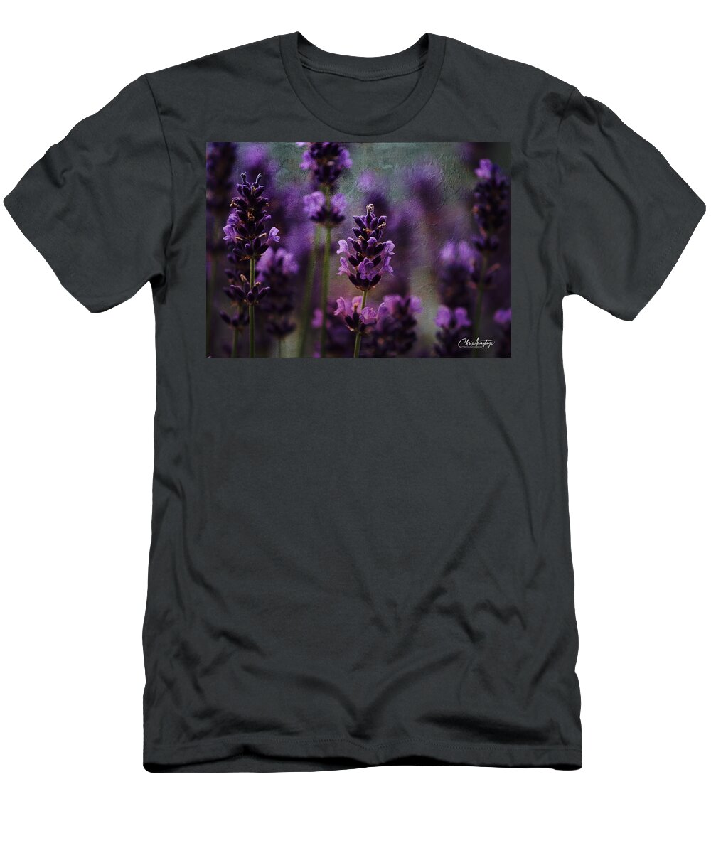 Deep Purple T-Shirt featuring the digital art Purple Moods by Chris Armytage