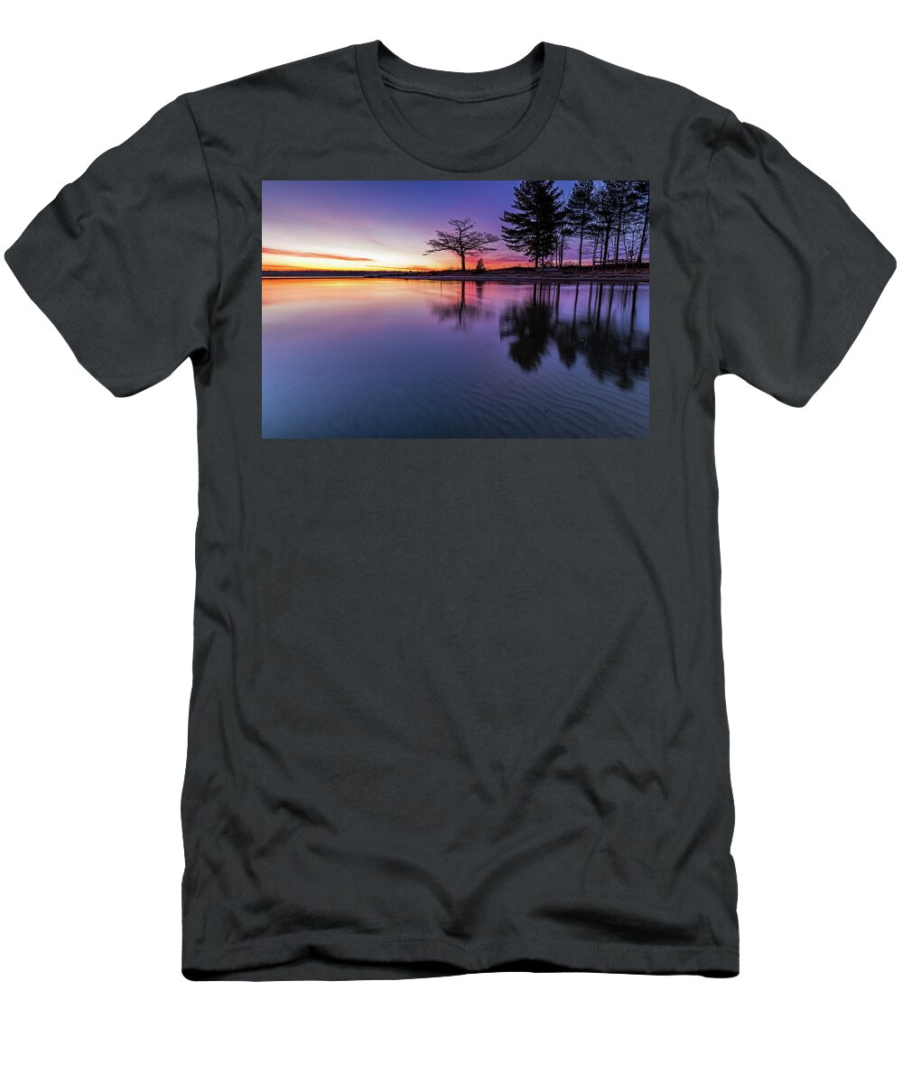 Sand Ripples T-Shirt featuring the photograph Purple Ripples by Joe Holley