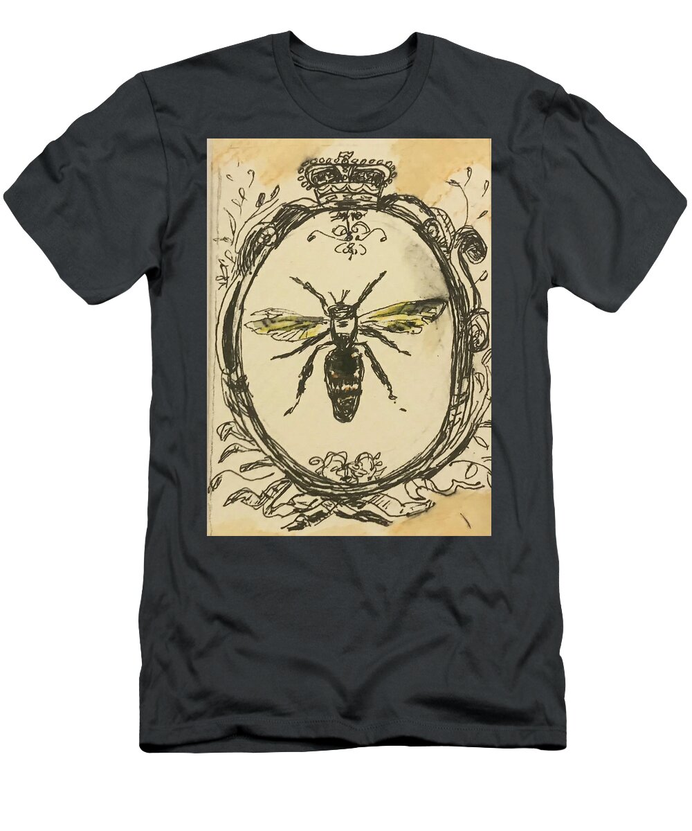 Queen Bee T-Shirt featuring the painting Queen Bee by Denice Palanuk Wilson