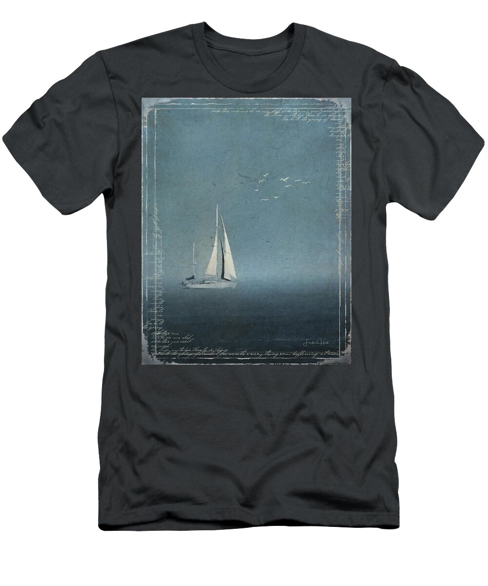 Blue T-Shirt featuring the digital art Quietude by Linda Lee Hall