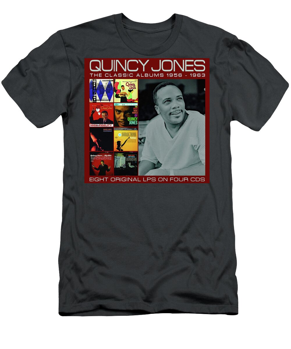 Quincy Jones T-Shirt featuring the photograph Quincy Jones by Imagery-at- Work