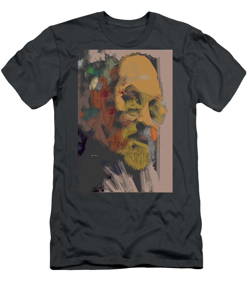 Portraits T-Shirt featuring the painting Rafael Salazar - Self Portrait in Color by Rafael Salazar