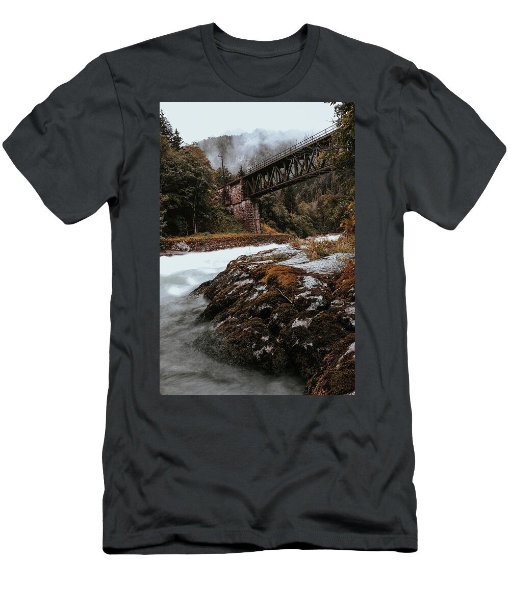 Transmission T-Shirt featuring the photograph Railway bridge in Gesause National Park by Vaclav Sonnek