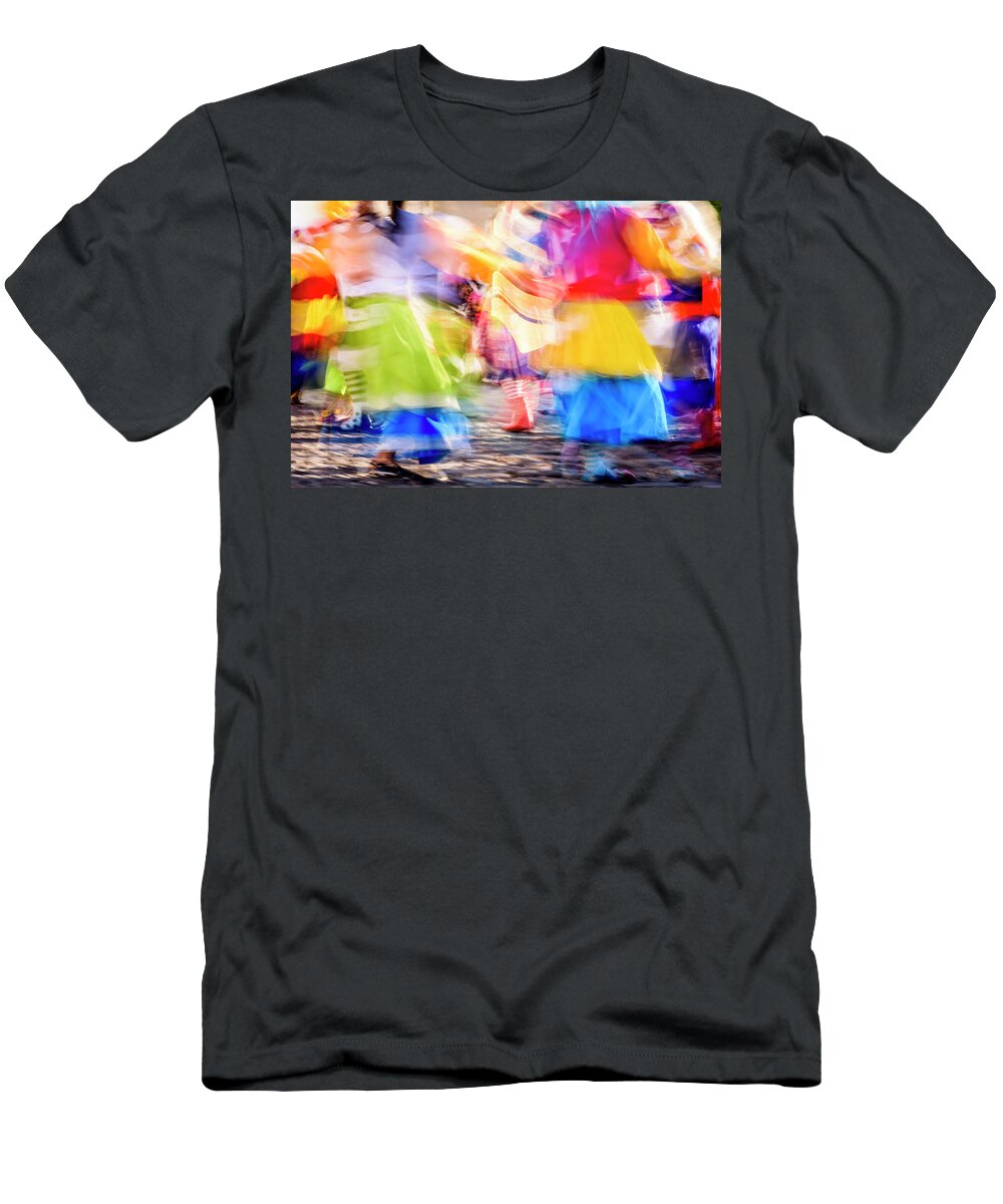 Central America T-Shirt featuring the photograph Rainbow dancers by Lucy Brown