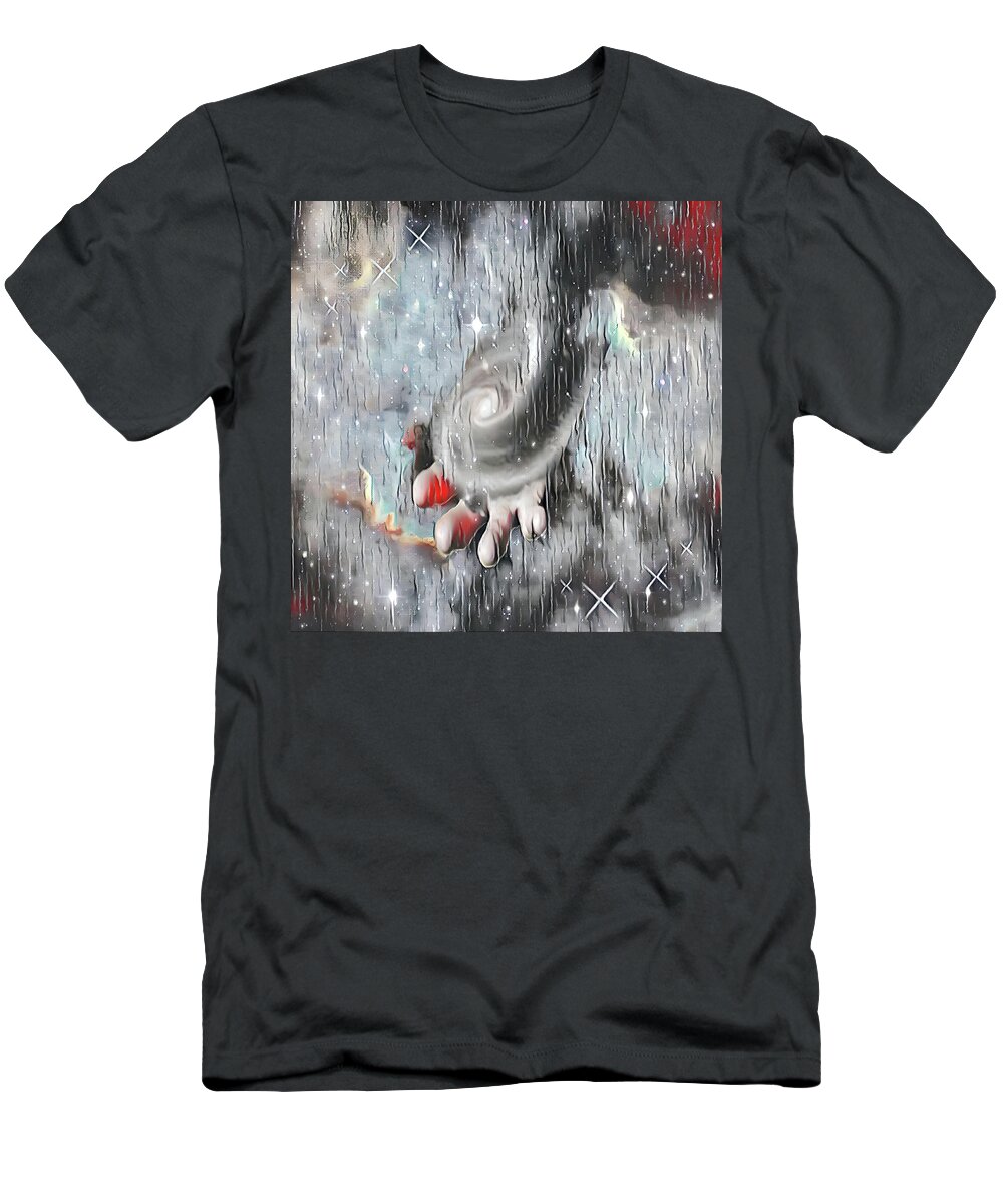  T-Shirt featuring the digital art Reaching by Christina Knight