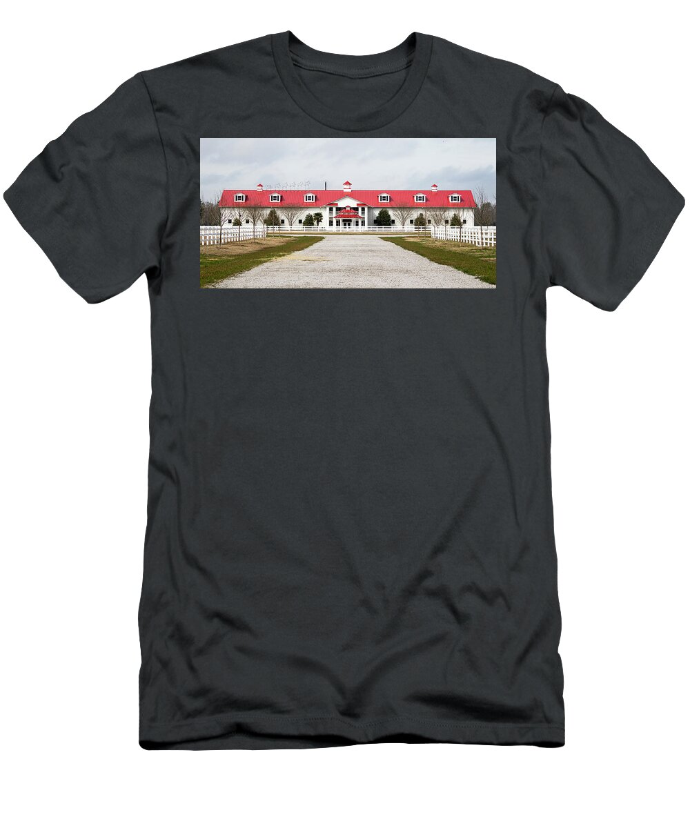 Americana T-Shirt featuring the photograph Red Fox Stables - Oriental North Carolina by Bob Decker