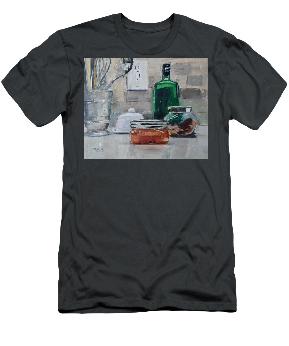 Still Life T-Shirt featuring the painting Red Pepper Jelly by Sheila Romard