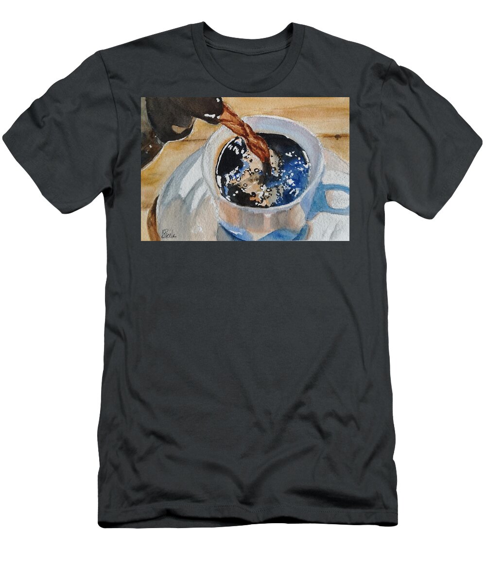 Coffee T-Shirt featuring the painting Refill Please by Sheila Romard