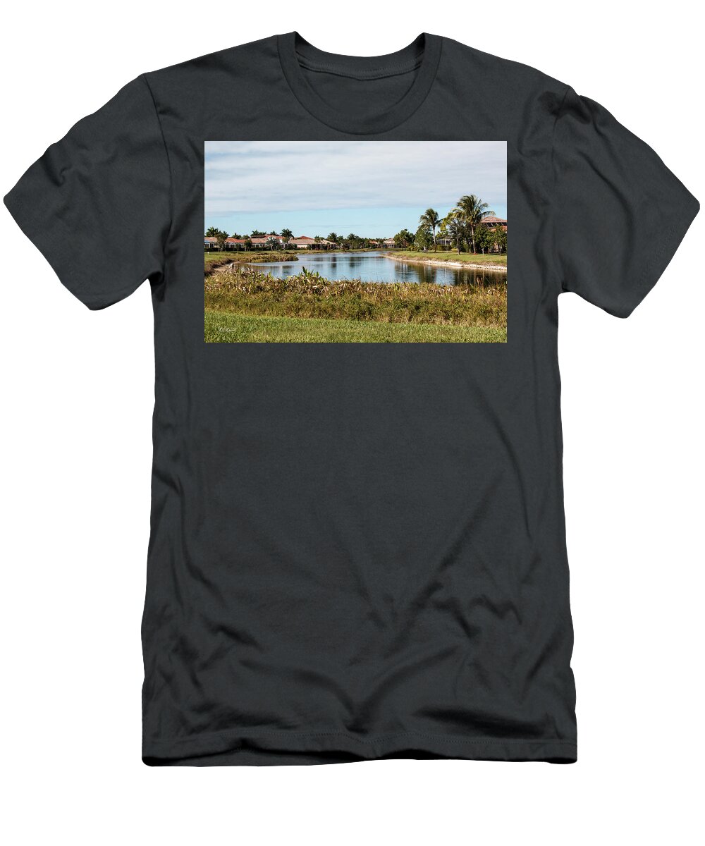 Office T-Shirt featuring the photograph Reflection Lakes - Lake View along Sonoma by Ronald Reid