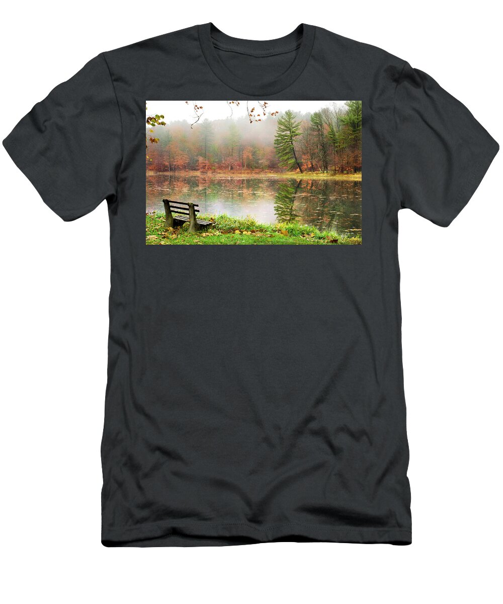 Sunrise T-Shirt featuring the photograph Relaxing Autumn Beauty Landscape by Christina Rollo