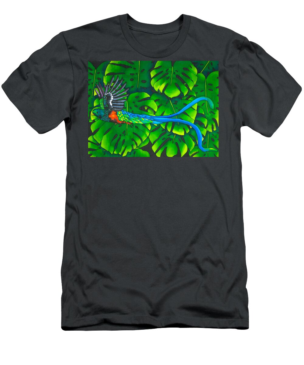 Bird T-Shirt featuring the painting Resplendent Quetzal by Daniel Jean-Baptiste