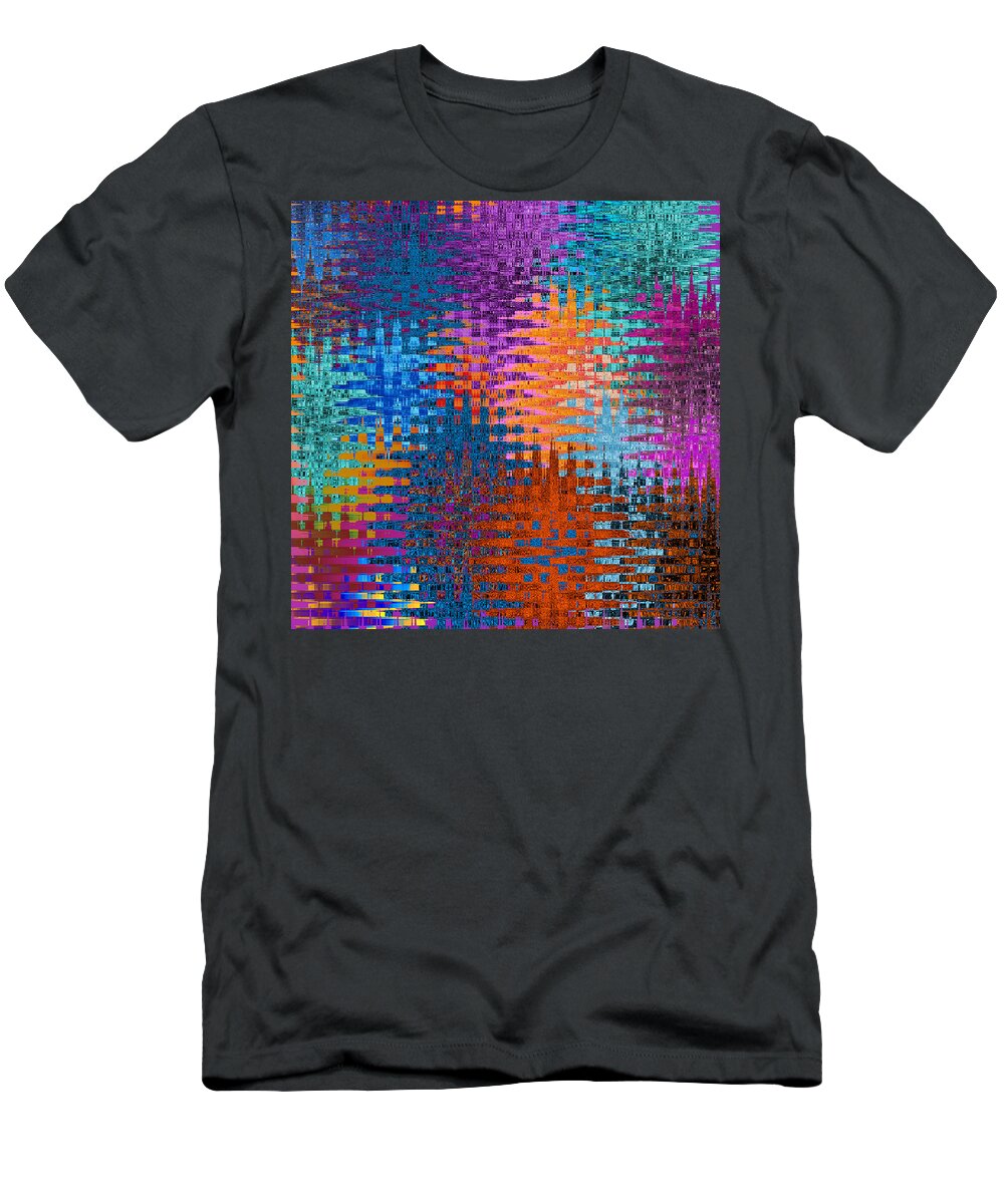Abstract T-Shirt featuring the digital art Retro 60's - Tweed by Ronald Mills