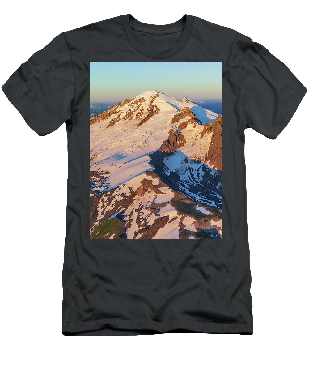 Mount Baker T-Shirt featuring the photograph Ridge to Summit by Michael Rauwolf