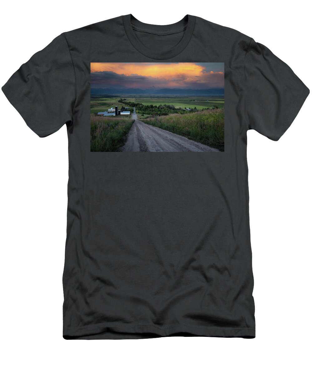 Road T-Shirt featuring the photograph Riding the Light by Lance Christiansen