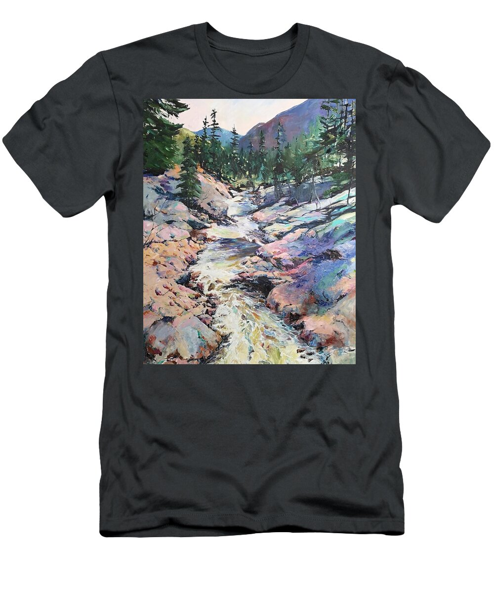 Water T-Shirt featuring the painting River by Sheila Romard