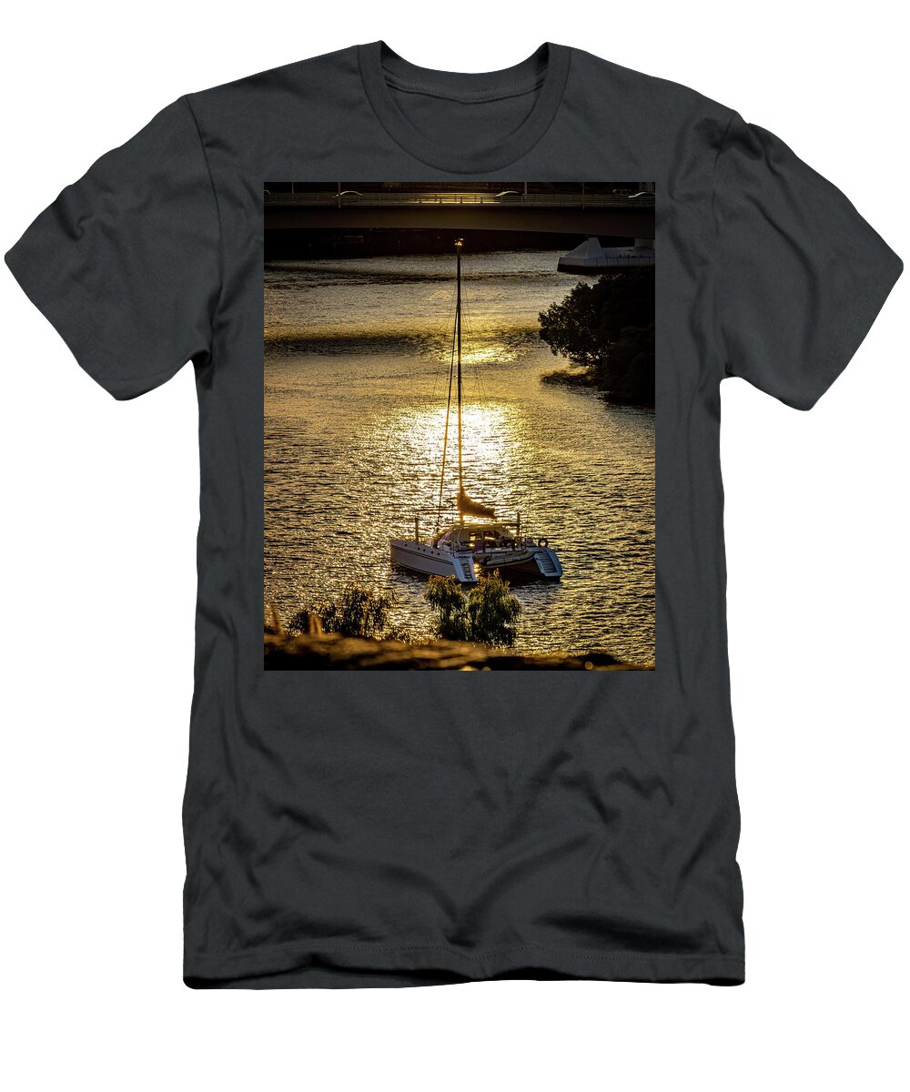 River T-Shirt featuring the photograph River Sunset by Rick Nelson