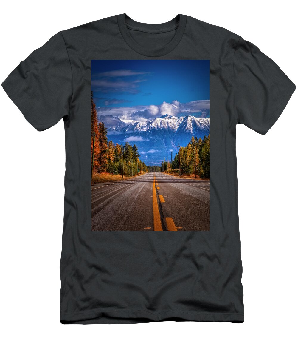 Road T-Shirt featuring the photograph Road To The Mountains by Thomas Nay