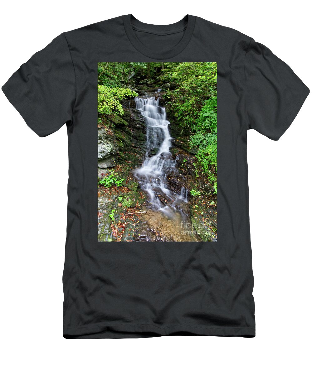 Roadside T-Shirt featuring the digital art Roadside Waterfall 4 by Phil Perkins