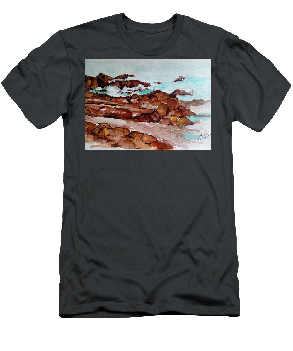  T-Shirt featuring the painting Rocas by Carlos Jose Barbieri