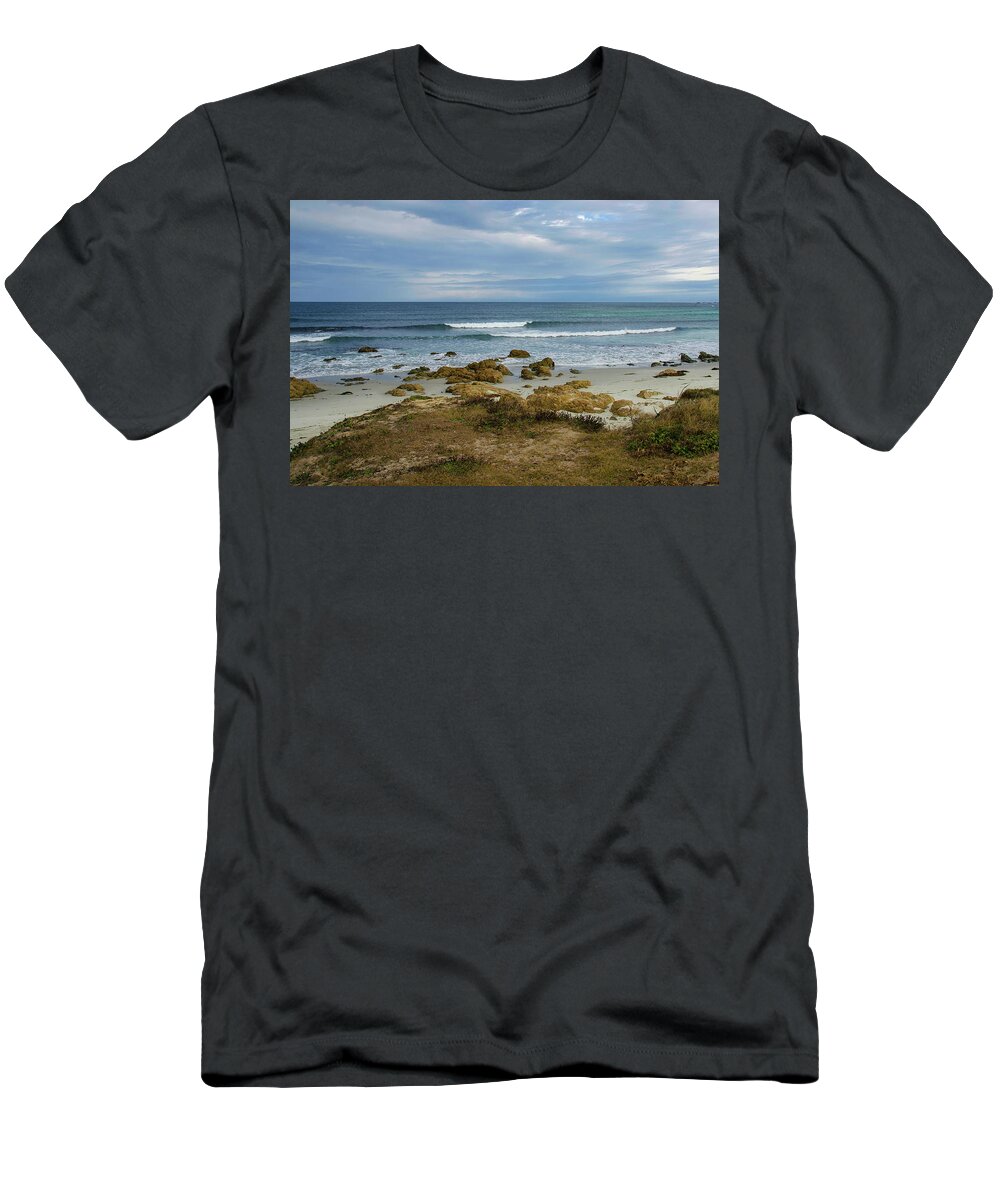 Monterey T-Shirt featuring the photograph Rocky Beach in Monterey California by Matthew DeGrushe