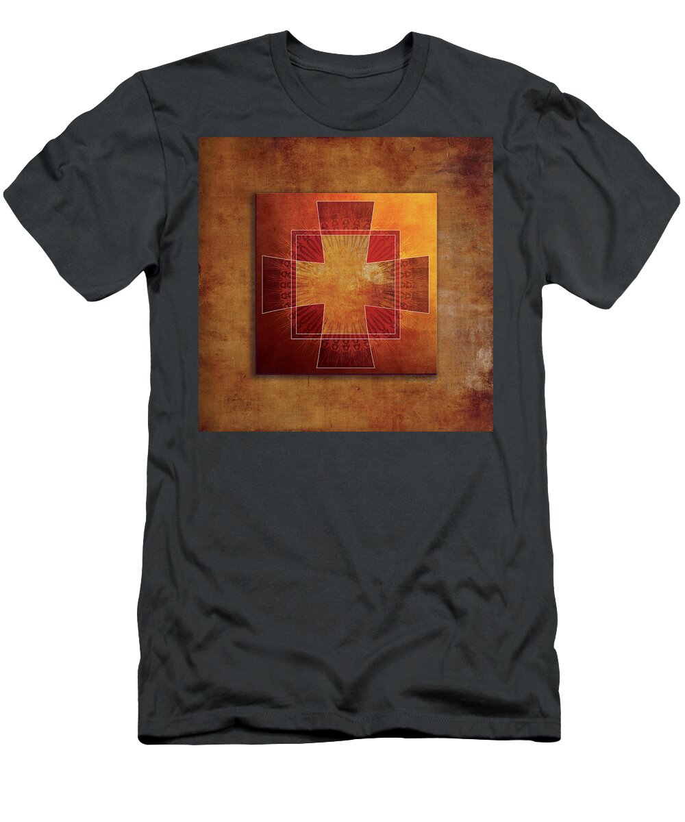Cross T-Shirt featuring the digital art Roman Cross #3 by Terry Davis