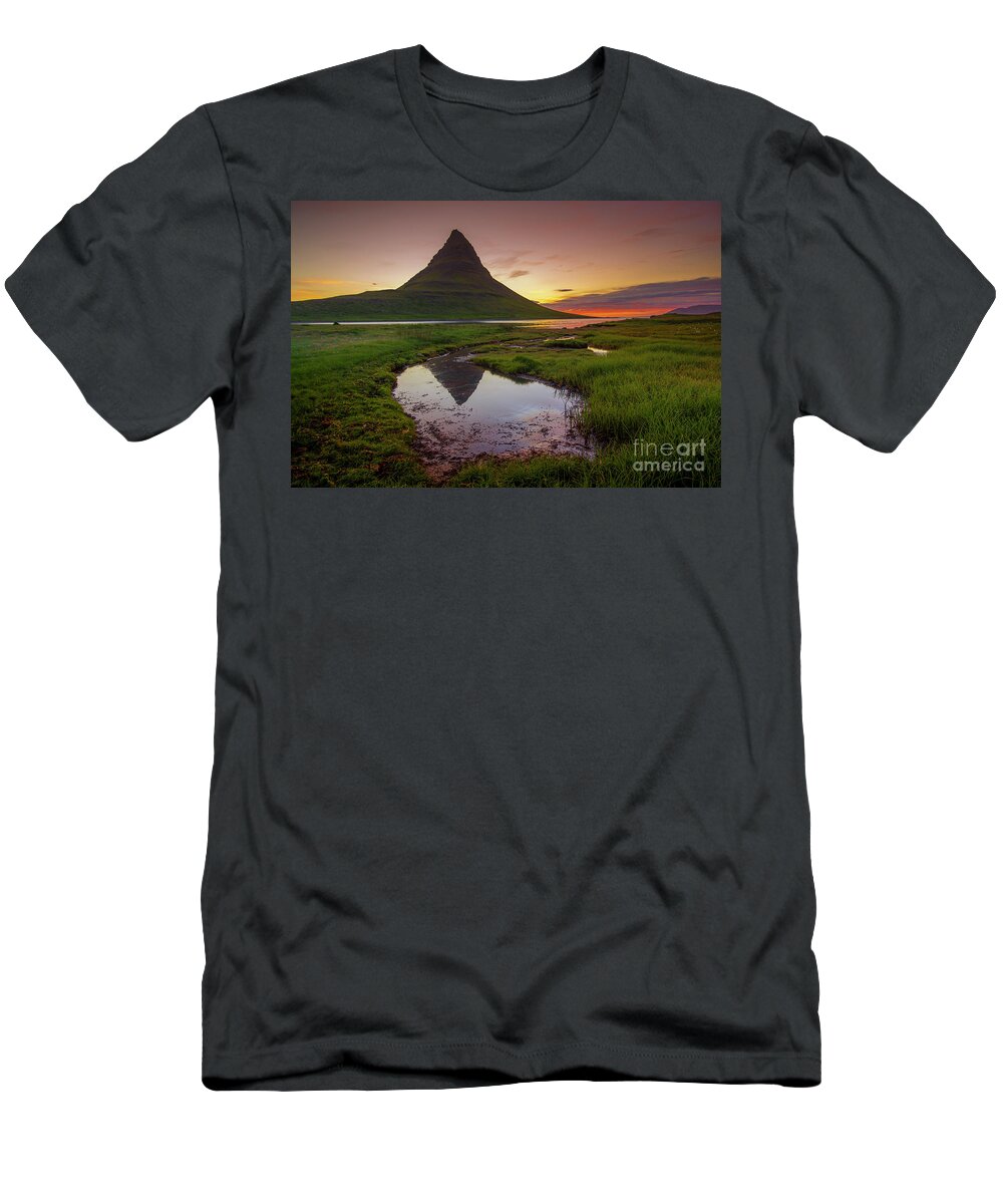 Iceland T-Shirt featuring the photograph Romantic Morning in Kirkjufell by Marco Crupi