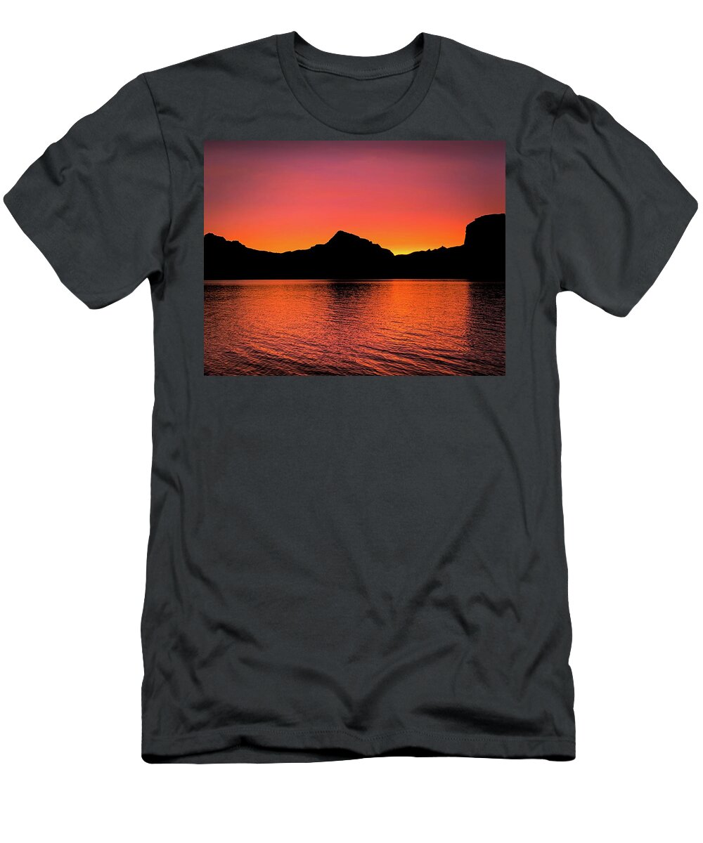 Lake Powell T-Shirt featuring the photograph Romantic Powell Sunset by Bradley Morris