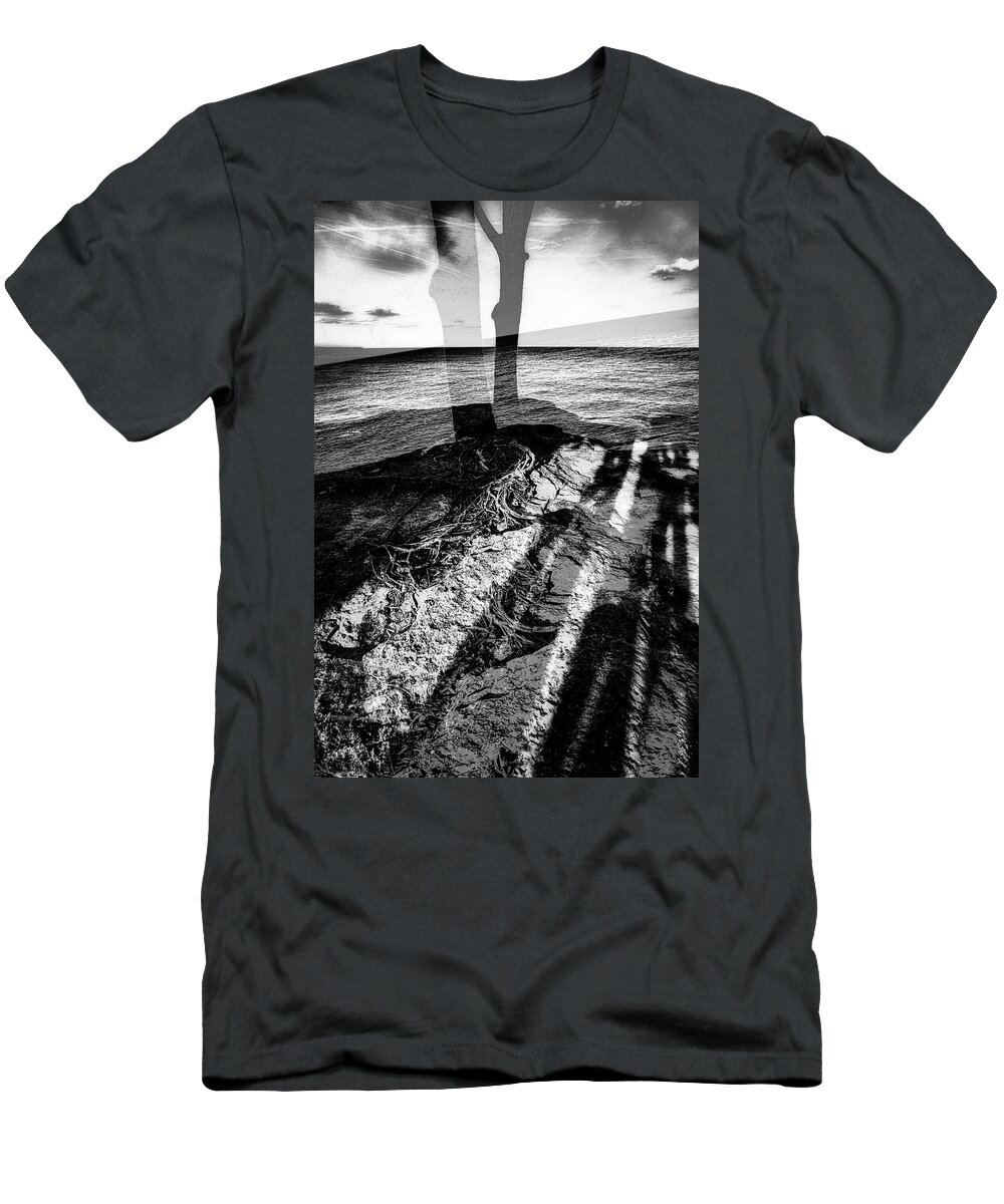 Double Exposure T-Shirt featuring the photograph Rooted 2 by Marianne Campolongo