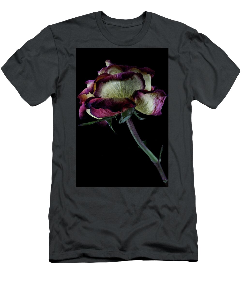 Macro T-Shirt featuring the photograph Rose 3092 by Julie Powell