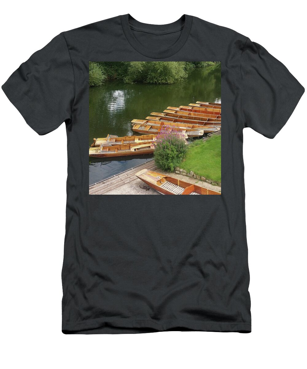 Boats T-Shirt featuring the photograph Row Boats in Bath by Roxy Rich