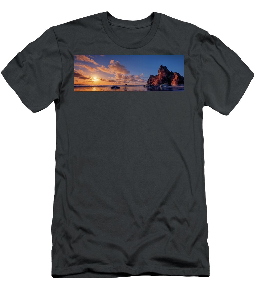 Ruby Beach T-Shirt featuring the photograph Ruby Beach Artist by Dan Mihai
