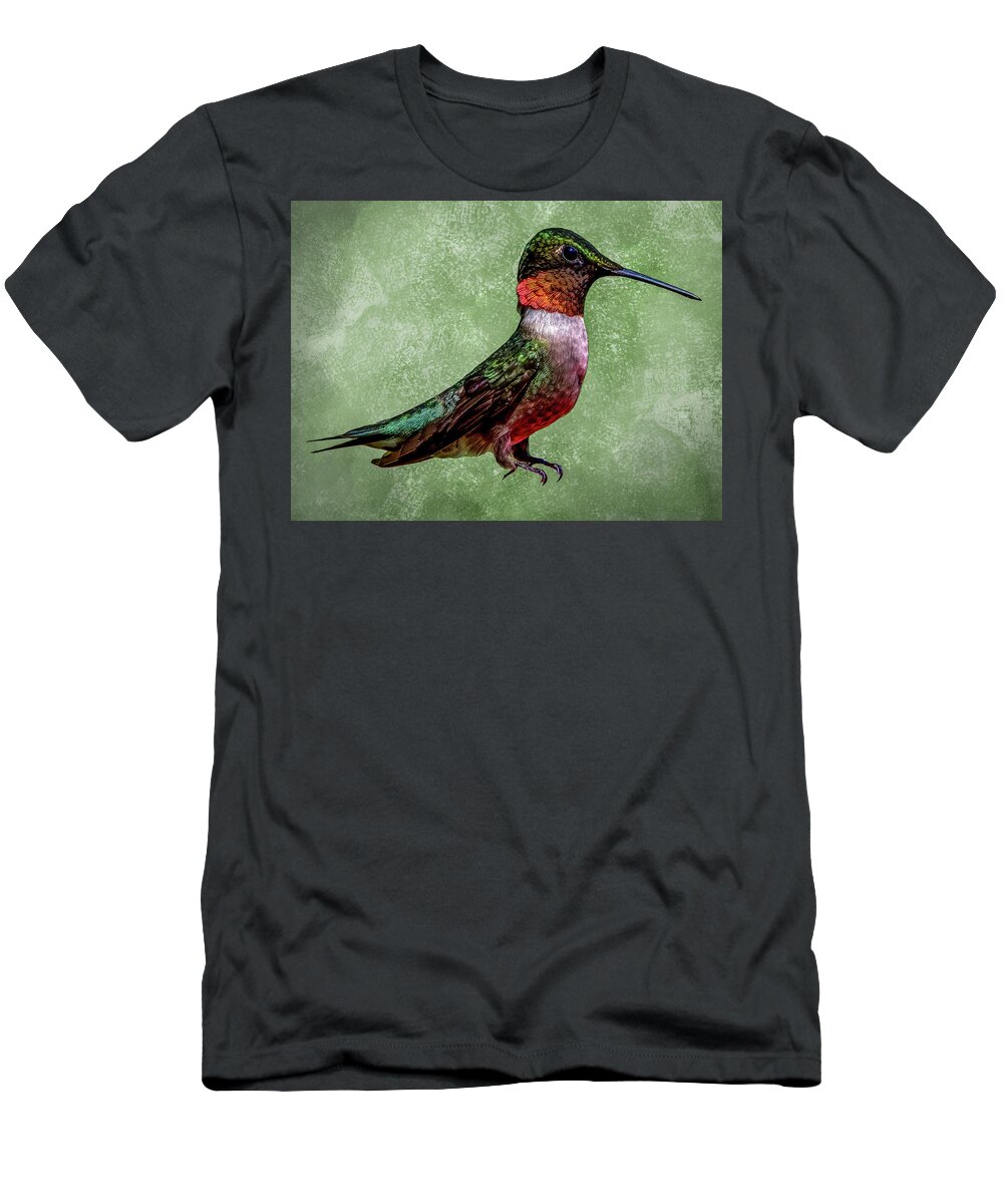 Animal T-Shirt featuring the photograph Ruby Throat by Brian Shoemaker