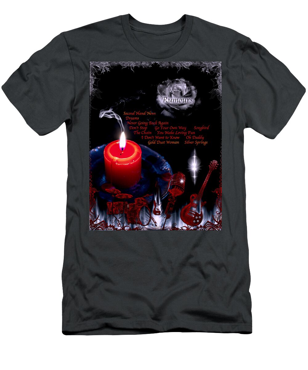 Fleetwood Mac T-Shirt featuring the digital art Rumours by Michael Damiani
