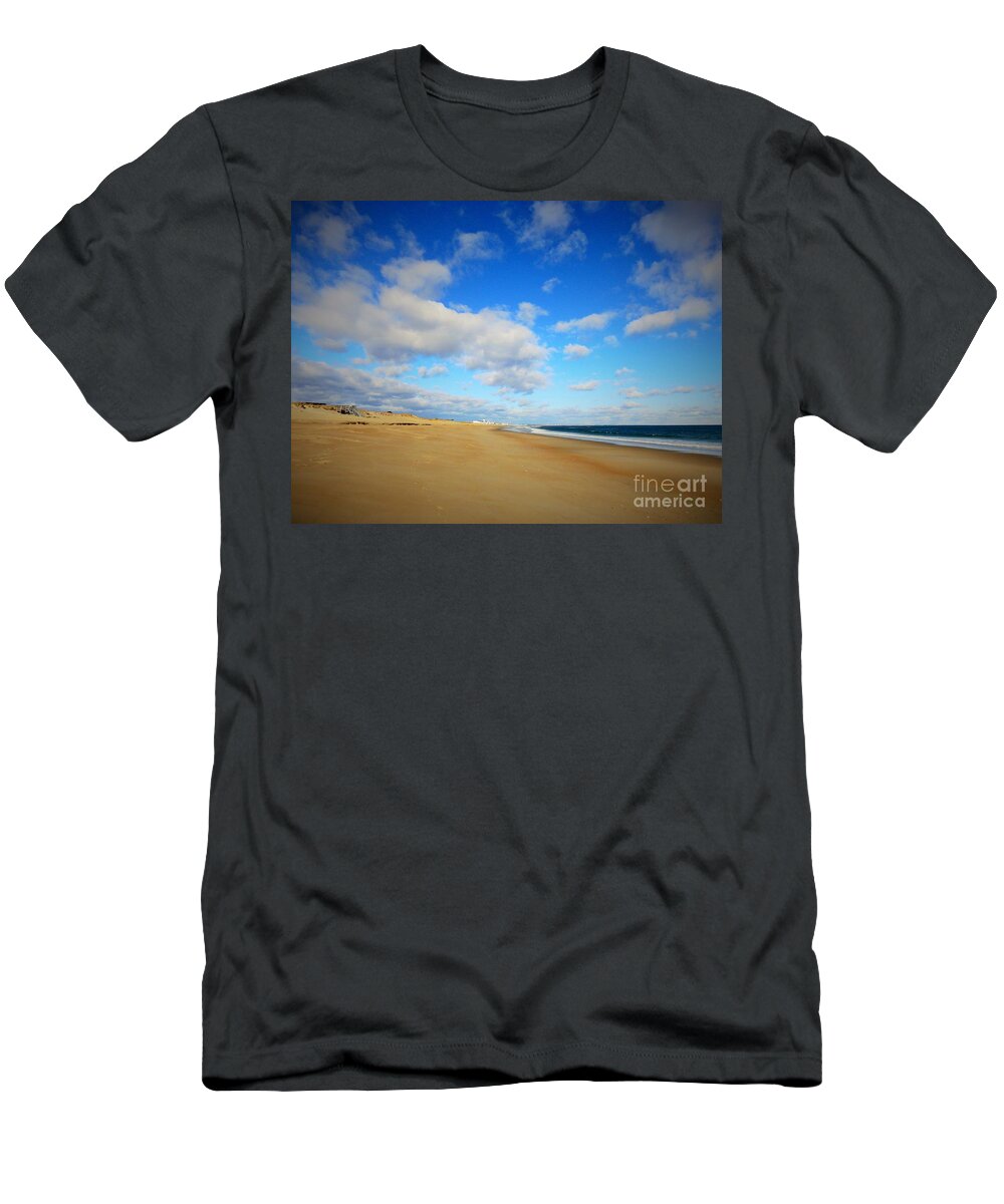 Salisbury Beach T-Shirt featuring the photograph Salisbury Beach in December by Eunice Miller