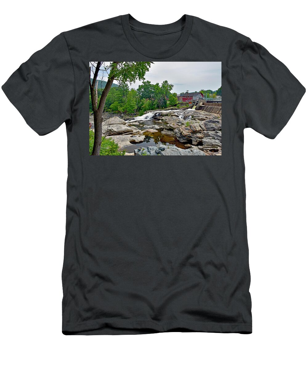 Salmon T-Shirt featuring the photograph Salmon Falls by Monika Salvan