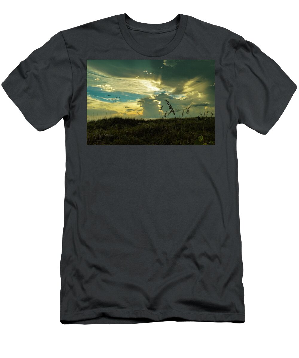 Salt Life T-Shirt featuring the photograph Salt Life Sunset by Randall Allen