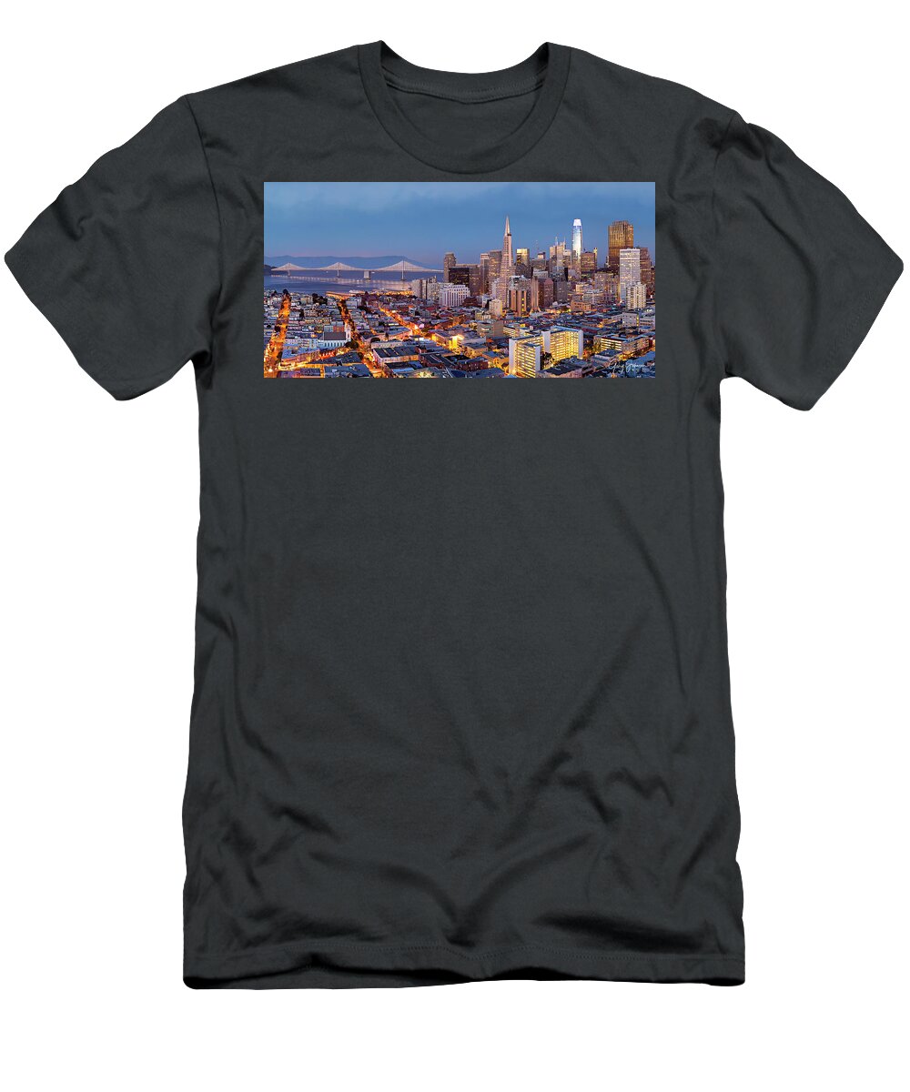 Gary Johnson T-Shirt featuring the photograph San Francisco Skyline 2 by Gary Johnson