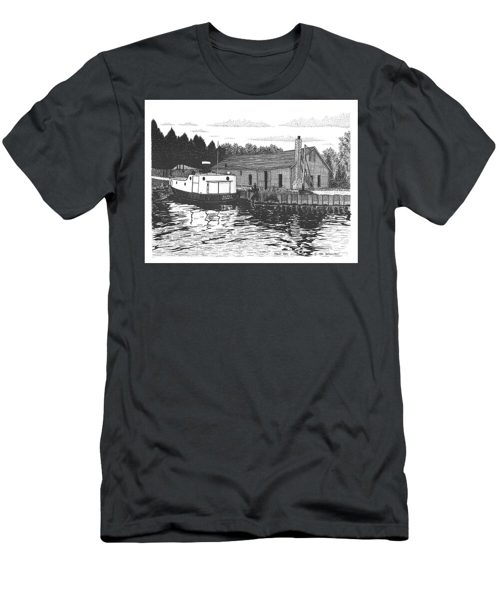 Commercial Fishing Boat T-Shirt featuring the photograph Sand Bay by David T Wilkinson